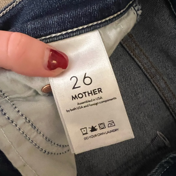 Mother The Insider Crop Step Fray Jeans in Sweet and Sassy medium denim - Picture 7 of 9